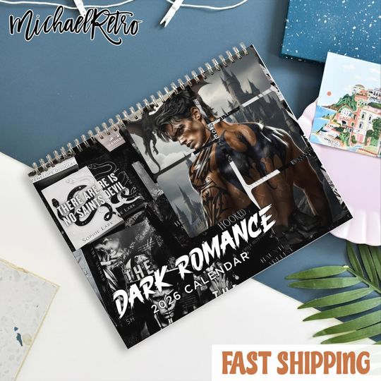 Discover Dark Romance 2026 Calendar, Dark Romance Monthly Calendar, 2026 Dark Romance Calendar