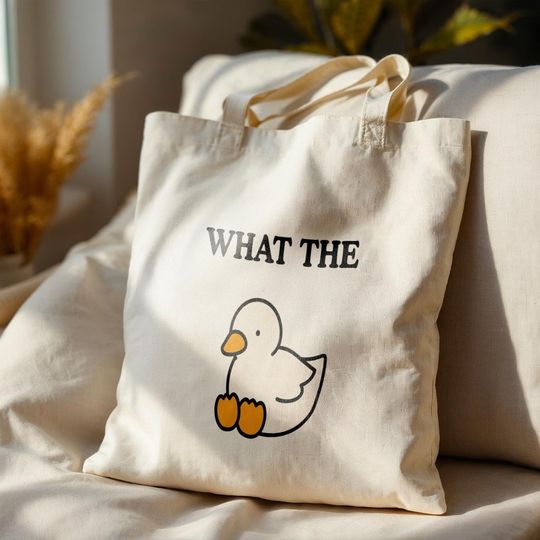 Discover What The Duck Tote Bag, Funny Gift, Canvas Tote Bag, Sarcastic Tote Bag, Cute Tote Bag, Canvas Bag, Groceries Tote Bag
