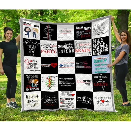 Discover Grey's Anatomy Quilt, Grey's Anatomy TV Series Quilt Blanket Soft and Cozy