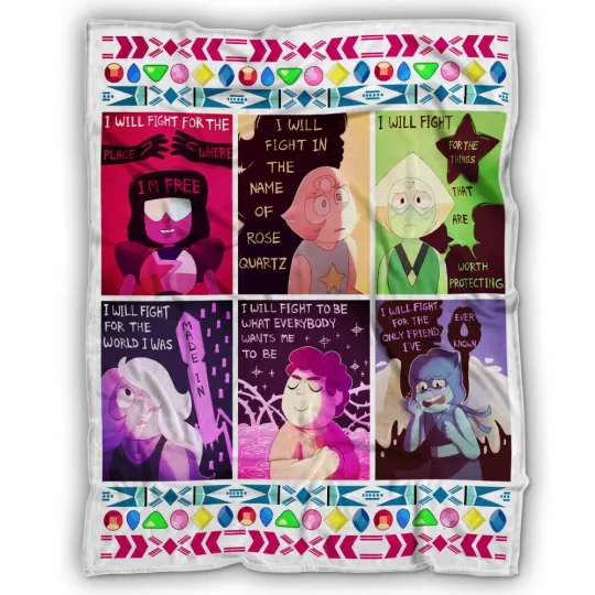Discover Steven Universe Printed Blanket, Steven Universe Cartoon Fleece Sherpa Blanket