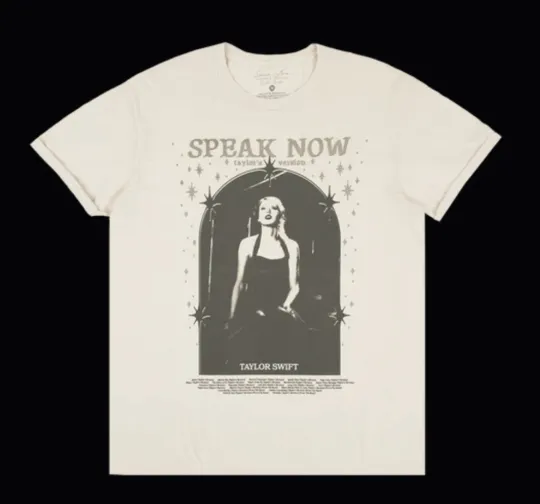 Discover Swift Speak Now TV Album Tracklist Taupe T-Shirt