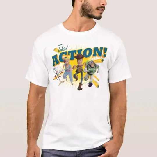 Discover Disney Oy Story 4 "Takin' Action!" T-Shirt, Gift For Friends