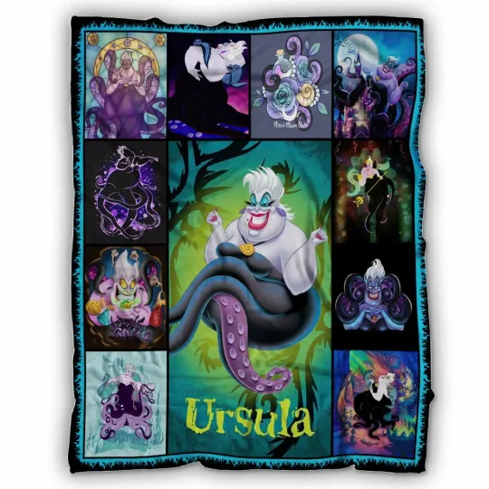 Discover Ursula Blanket, The Little Mermaid Fleece, Sherpa Blanket sea witch