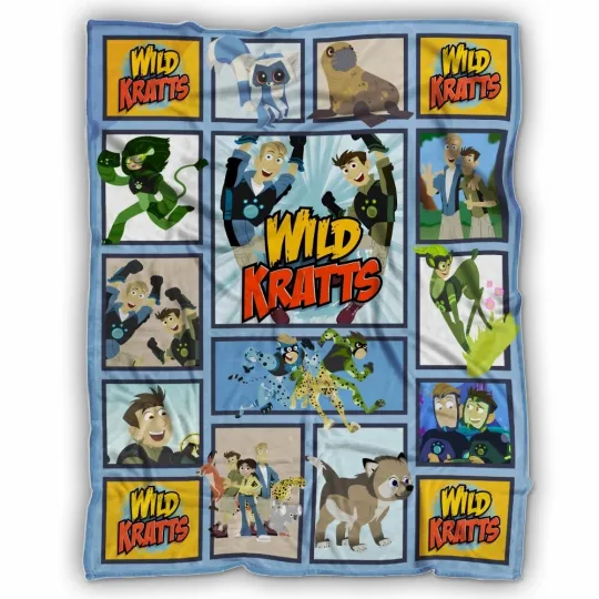 Discover Personalized Wild Kratts Blanket, Wild Kratts Cartoon Fleece Blanket