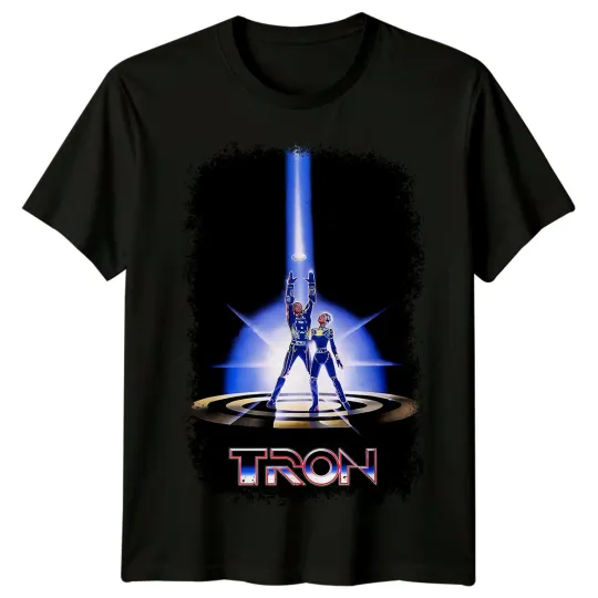 Discover Tron (1982) Movie Poster Inspired T-Shirt Retro Classic Film Graphic Tee Unisex