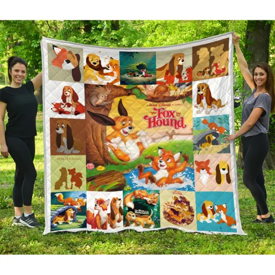 Discover The Fox And The Hound Quilts, Tod and Copper Quilt Blanket Cartoon Movies