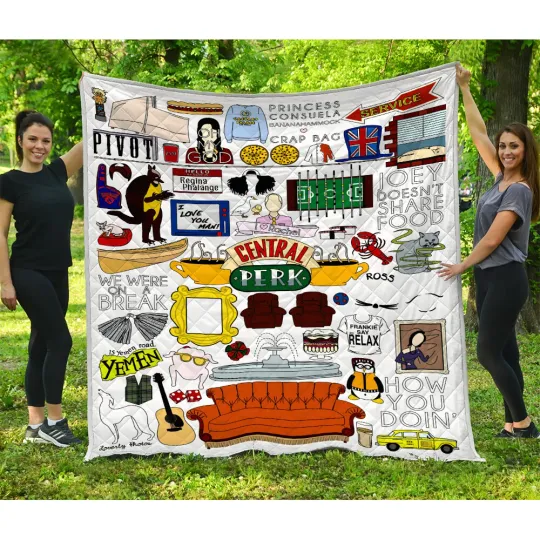 Friends Quilt, Friends TV series Quilt Blanket Super Soft and Cozy Gifts Idea