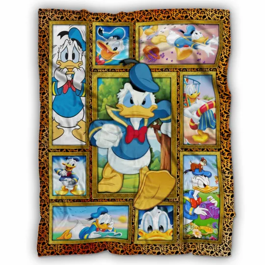 Donald Duck Blanket, Mickey Mouse & Friends Fleece, Sherpa Blanket