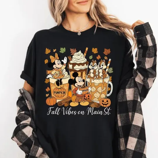 Discover Disney Thankful Mickey Disney Thanksgiving Coffee T-Shirt