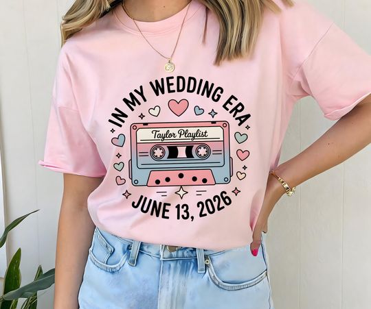 Discover Swift and Travis Minimalist Style Shirt, In My Wedding Era June 13, ShowGirl Era shirt