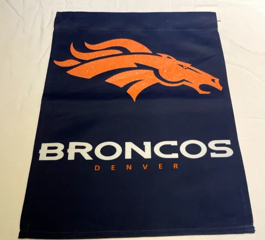 football Denver Broncos Garden Flag 12.5 X 18" Two Sided
