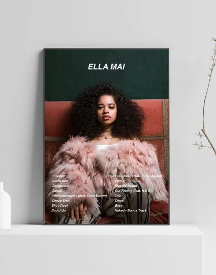 Discover Ella Mai Album Poster Premium Vertical Music Artwork Tracklist