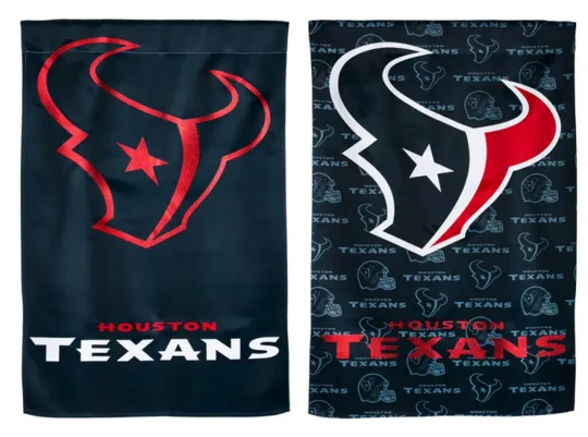 Discover Houston Texans Licensed football Garden Flag Double Sided Glitter Football 12.5"x18"