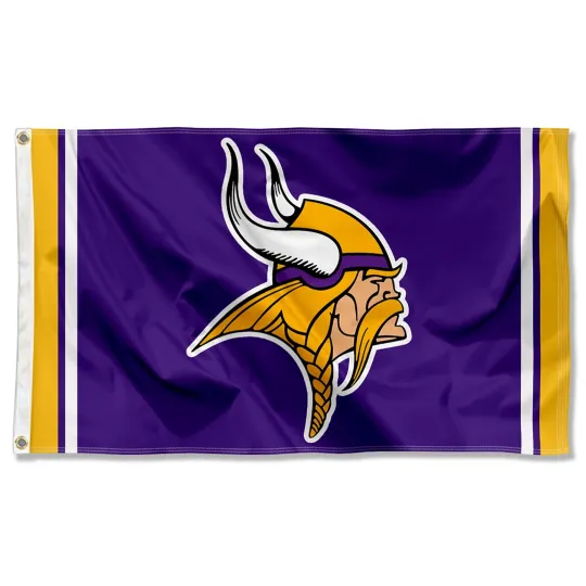 Minnesota Vikings Large Outdoor football 3 x 5 Banner Flag