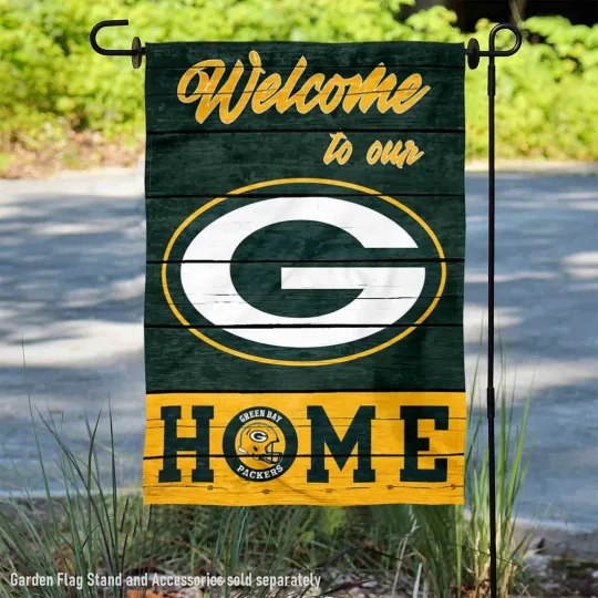 Green Bay Packers Welcome Home Decorative Garden Yard Banner Flag