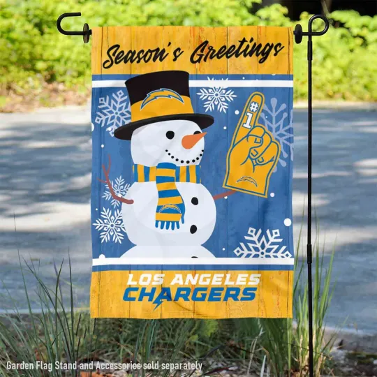 Discover LA Chargers Holiday Winter Snow Official Garden Yard Banner Flag