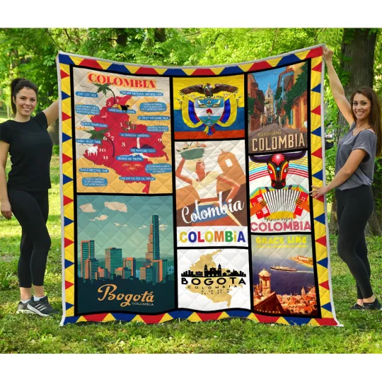 Discover Colombia Quilts, Culture of Colombia Quilts Blanket Fluffy, Cozy, Plush Comfy
