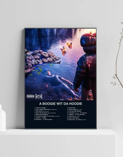 Discover A Boogie Wit Da Hoodie Me Vs. Myself Album Poster | Vertical Music Artwork with Tracklist