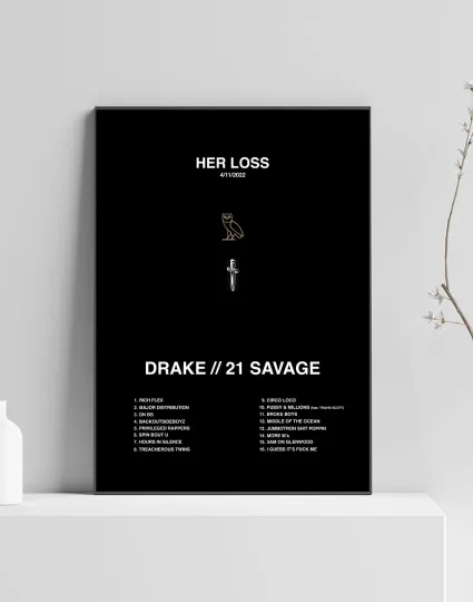 Discover Drake & 21 Savage Her Loss Album Poster Premium Vertical Wall Art