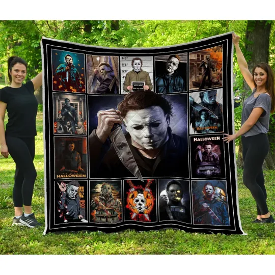 Discover Michael Myers Quilt, Halloween Quilt Blanket, Horror Characters Blankets