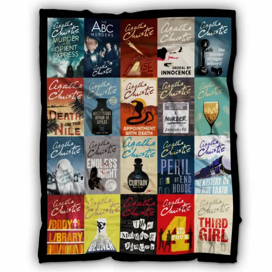 Discover Agatha Christie Blanket, Agatha Christie Books Fleece, Sherpa Blanket