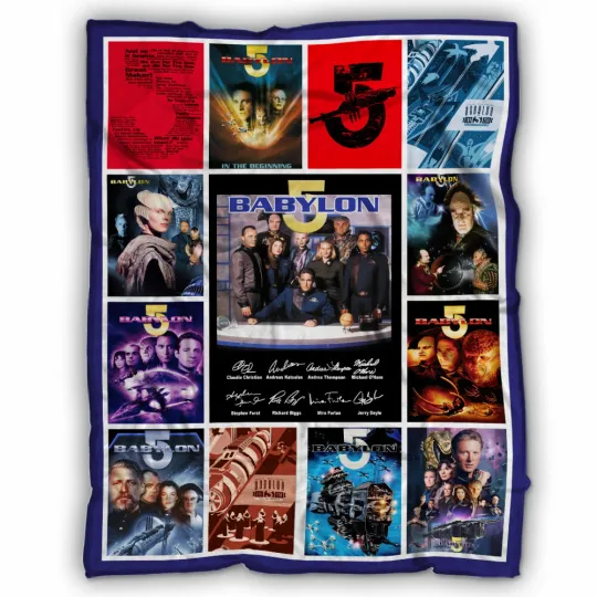 Discover Babylon 5 Blanket, Babylon 5 TV Series Fleece, Sherpa Blanket Space Opera