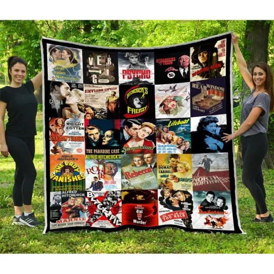 Discover Alfred Hitchcock Quilts, Alfred Hitchcock Best Movies Ever Quilt Blanket