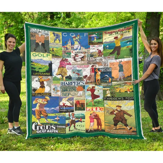Discover Golf Quilts- Golf Around The World - Best Gift for Golfer Quilts Blanket