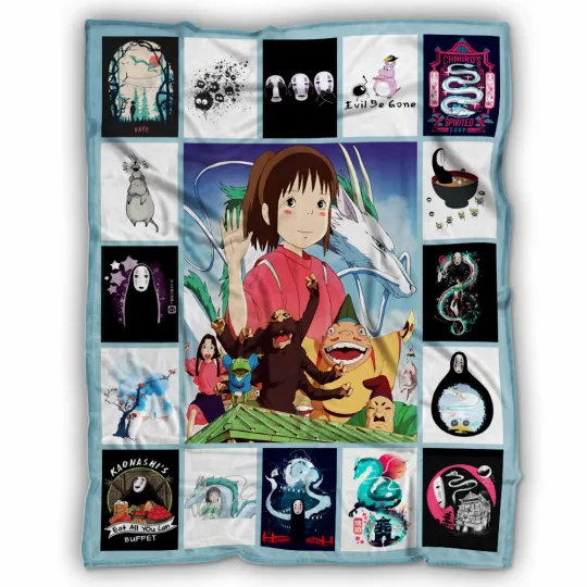 Discover Spirited Away Blanket, Spirited Away Fleece, Sherpa Blankets Manga Anime