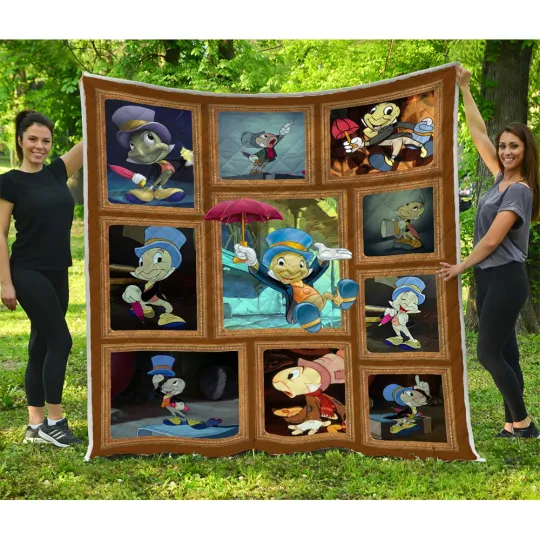 Jiminy Cricket Blanket, Jiminy Cricket Quilt Blanket, Birthday Gifts for Kids