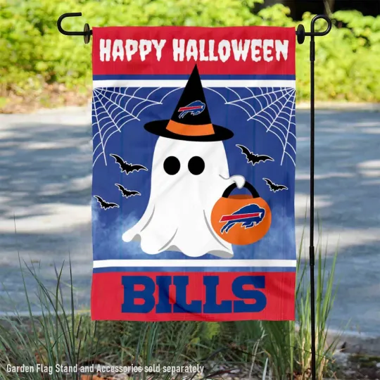 Buffalo Bills Happy Halloween  Garden Yard Banner Flag