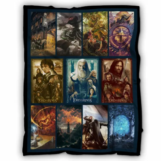 Discover The Lord of the Rings Blanket, The Hobbit Fleece, Sherpa Blanket Soft All Season