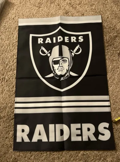 Las Vegas Raiders Logo 2 Sided 12.5 X 18" Garden  Flag Premium