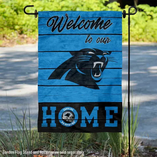 Carolina Panthers Welcome Home Decorative  Garden Yard Banner Flag
