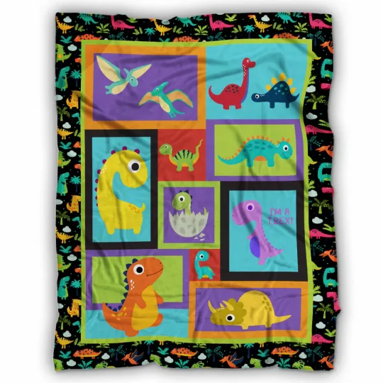 Discover Dinosaur Blanket, Gifts For People Who Love Dinosaurs Fleece, Sherpa Blanket