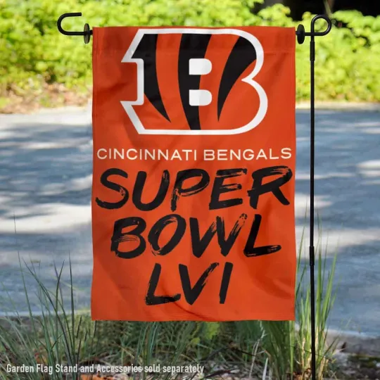 Discover Cincinnati Bengals AFC Champions Super Bowl LVI Double Sided Garden Flag