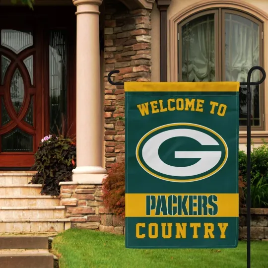 Discover Green Bay Football Welcome Garden Flag 12x18" Double Sided Banner