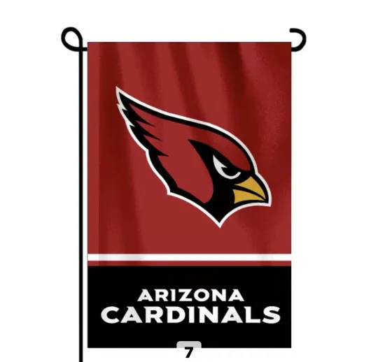 Discover Arizonna cardinals football Double sided Garden flag, Heavy Duty Polyester 12x18 New