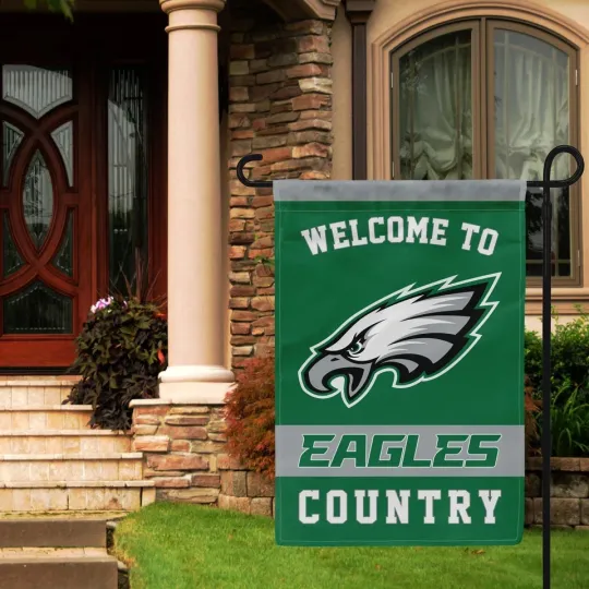 Discover Philadelphia Football  Welcome Garden Flag 12x18" Double Sided Banner