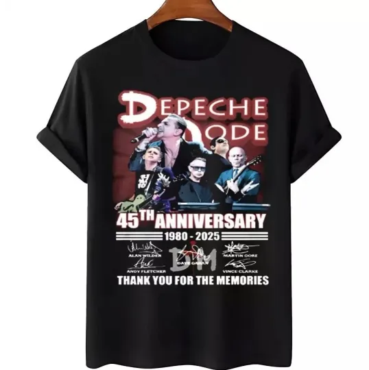 Discover Vintage Depeche Mode 45th Anniversary T-Shirt
