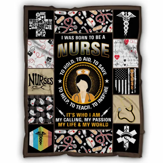 Discover Nurse Blanket, Nurse Quotes Fleece, Sherpa Throw Blanket Soft and Cozy Luxury