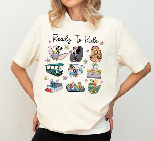 Discover Disney Ready To Ride Shirt, Mickey Minnie Tee, Disney Vacation Shirt, Magic Kingdom T-Shirt, Stitch Adventure Shirt, Disney Ride Day Shirt