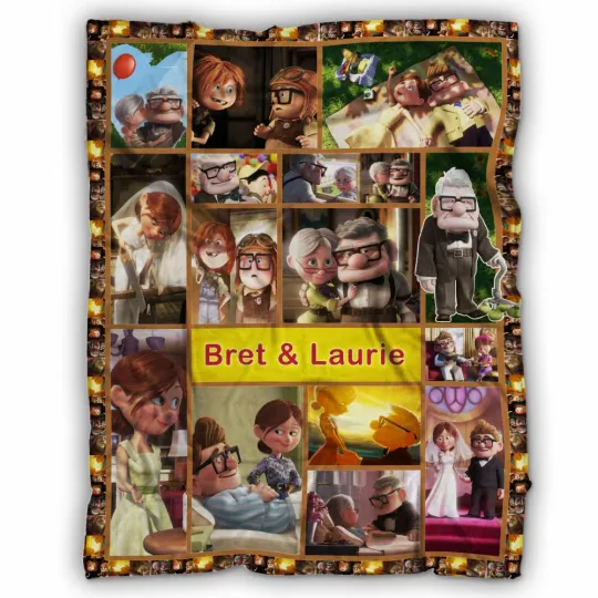 Discover Personalized Family Up Blanket, Cartoon Movie Fleece, Sherpa Blanket