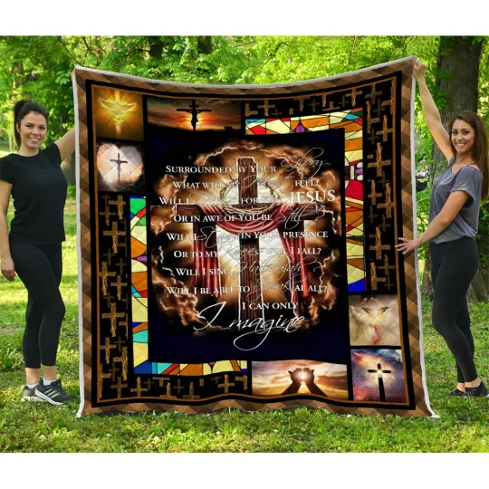 Way Maker Miracle Worker Promise Keeper My God Quilts, The Cross Jesus Blanket