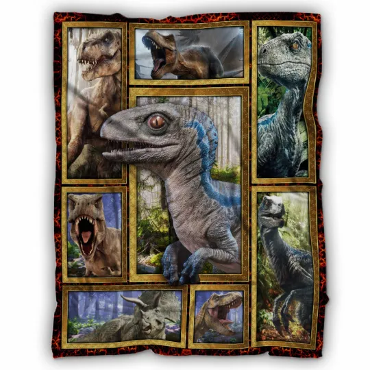Discover Dinosaur 3D Blanket, Gifts For People Who Love Dinosaurs Fleece, Sherpa Blanket