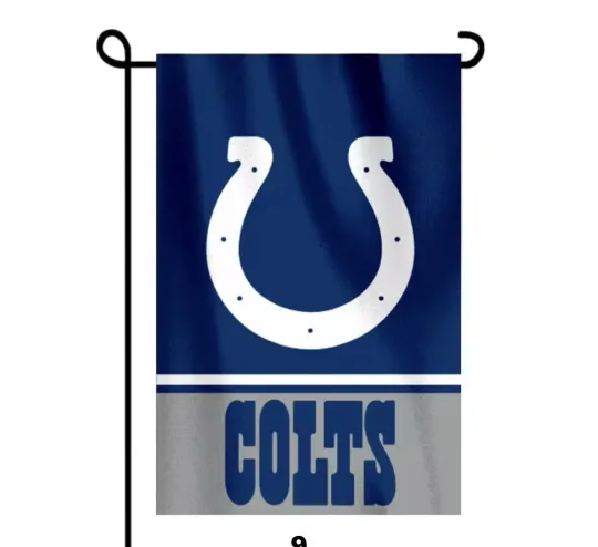 Indianapolis Colts Double sided Garden flag, Heavy Duty Poly 12x18 New