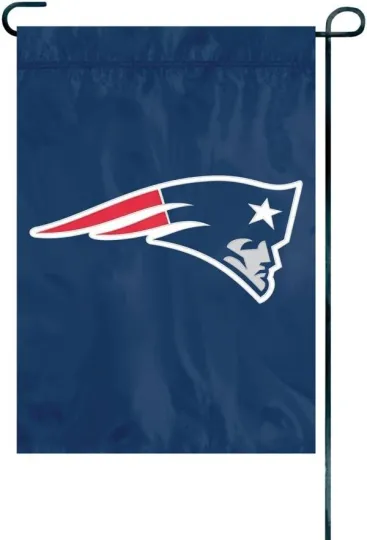 NEW ENGLAND PATRIOTS football PARTY ANIMAL PREMIUM GARDEN FLAG 18" x 12.5"