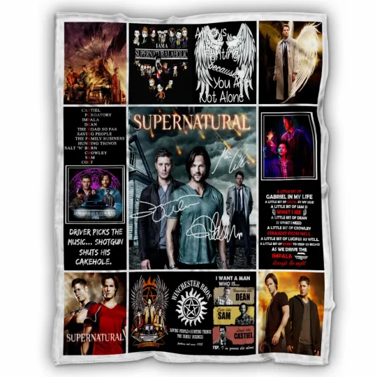 Supernatural Blanket, Supernatural TV series Fleece, Sherpa Blanket Gifts