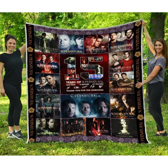 Supernatural Quilts, 15 Years Of Supernatural  Quilt Blanket Soft and Cozy