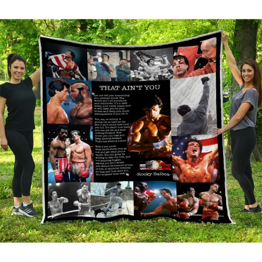 Discover Rocky Balboa Quilts, Rocky Balboa Quotes Quilt Blankets Soft and Cozy Luxury